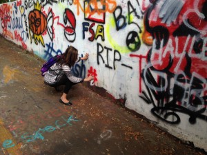 Norman Hall graffiti tunnel